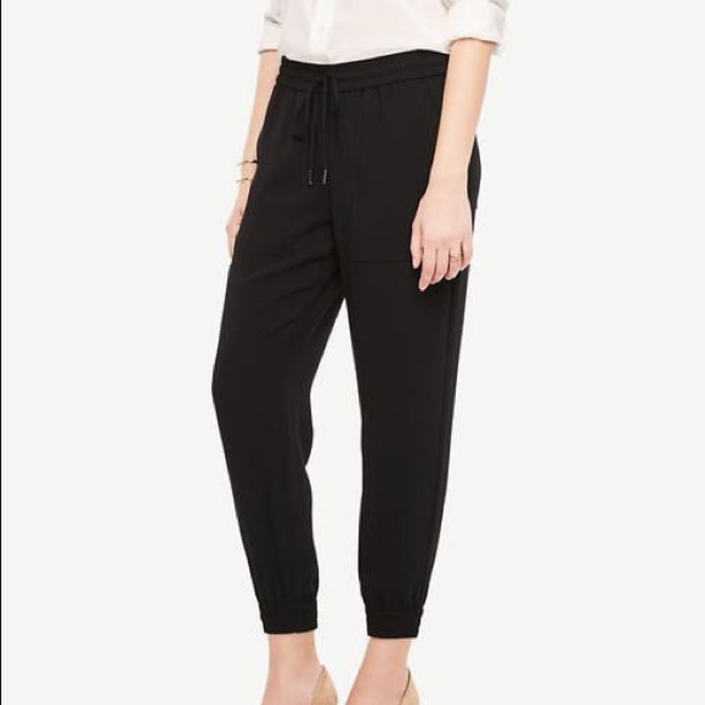 Ann Taylor Black Luxewear Jogger Pant